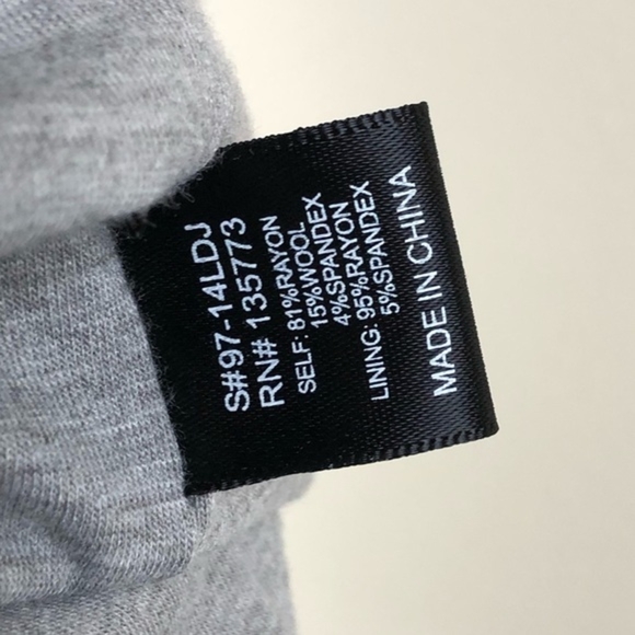 OLIVACEOUS Front Tie Long Sleeve Gray Dress Medium Stretch Modern Minimalist M - Picture 6 of 6